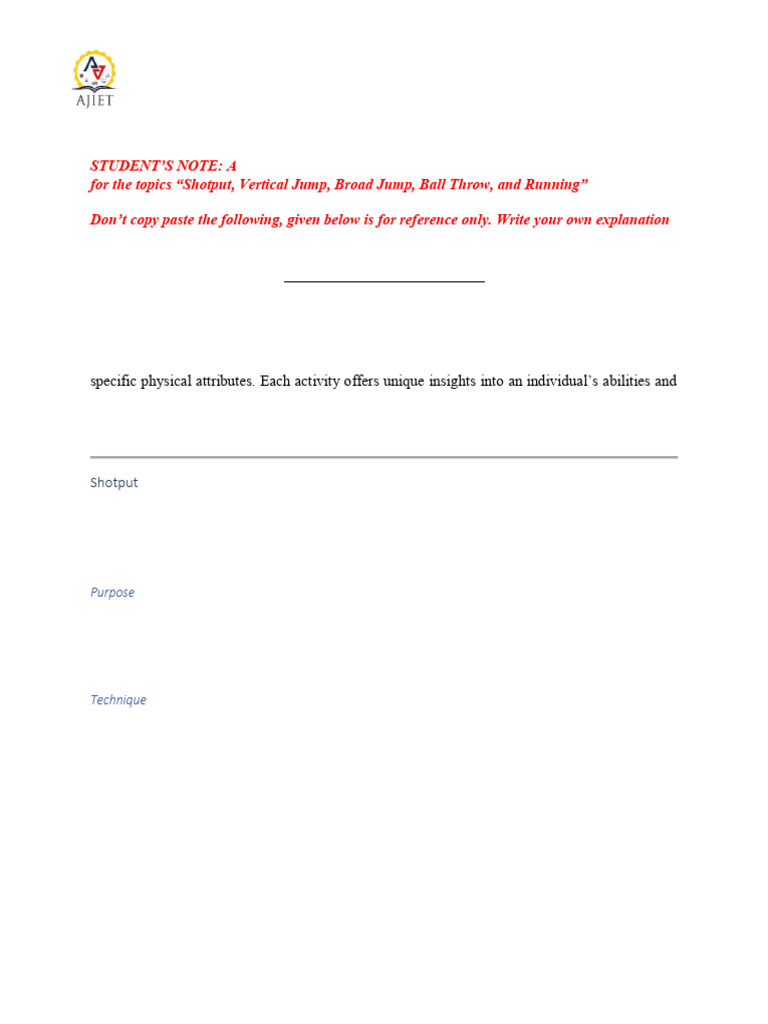 Sample Report On Activity-3 | PDF | Running | Physical Fitness