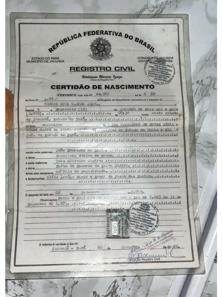 Certidão de Nascimento | PDF
