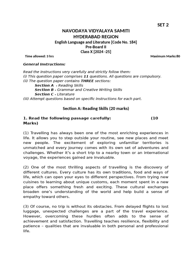 X English QuestionPaper Set-2 VFinal | PDF | Social Media | Popular ...