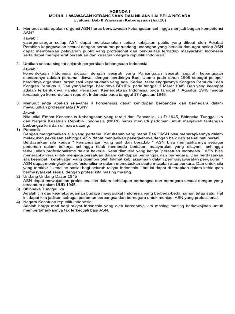 Wawasan Kebangsaan untuk ASN Profesional | PDF