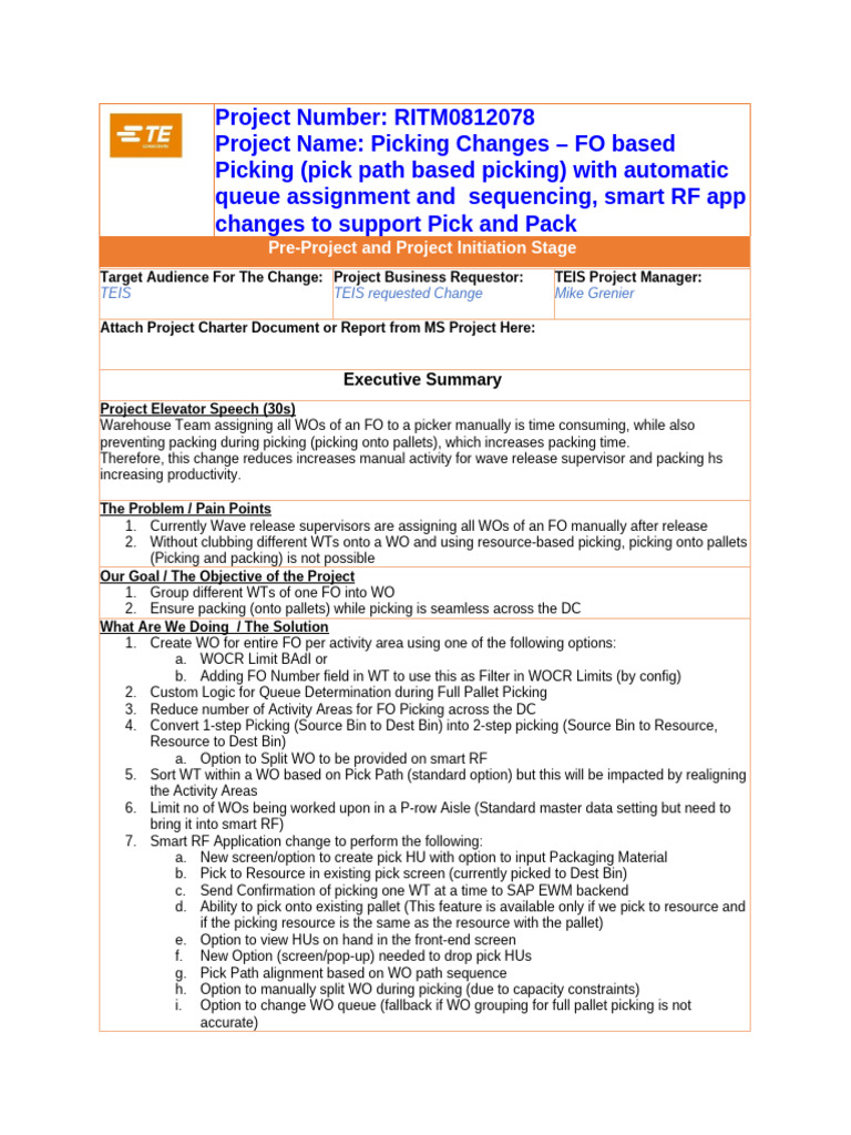 FO-Based Picking Process Improvements | PDF | Computing