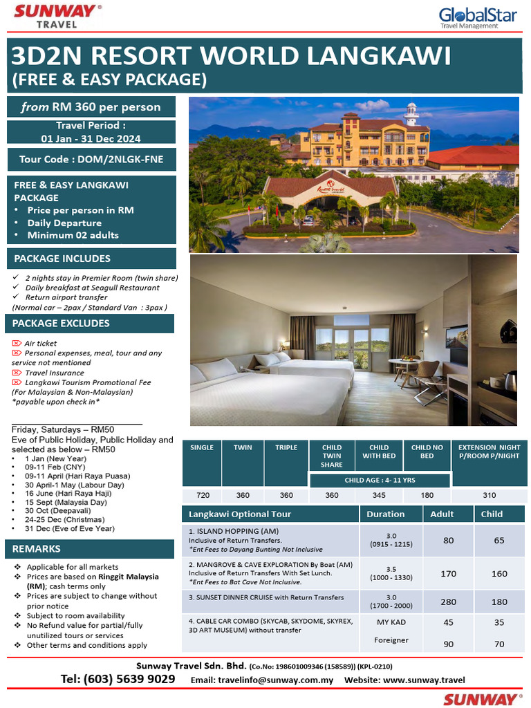 Langkawi 3D2N Free & Easy Package | PDF