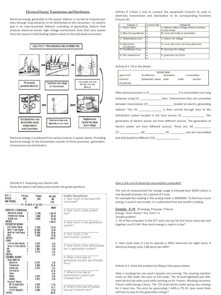 Electrical Energy Transmission and Distribution | PDF | Electric Power ...