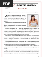 1ª NEWSLETTER CIENTÍFICA (outubro 2011)