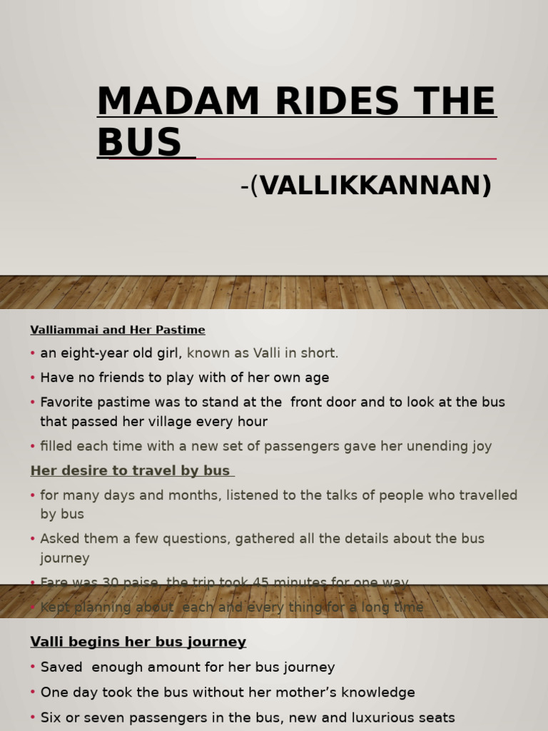 7.madam Rides The Bus | PDF