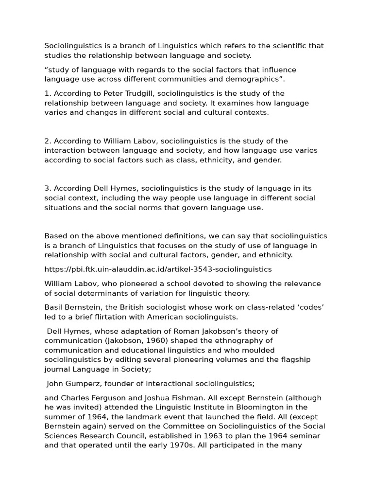 Sociolinguistics Collection | PDF | Sociolinguistics | Multilingualism