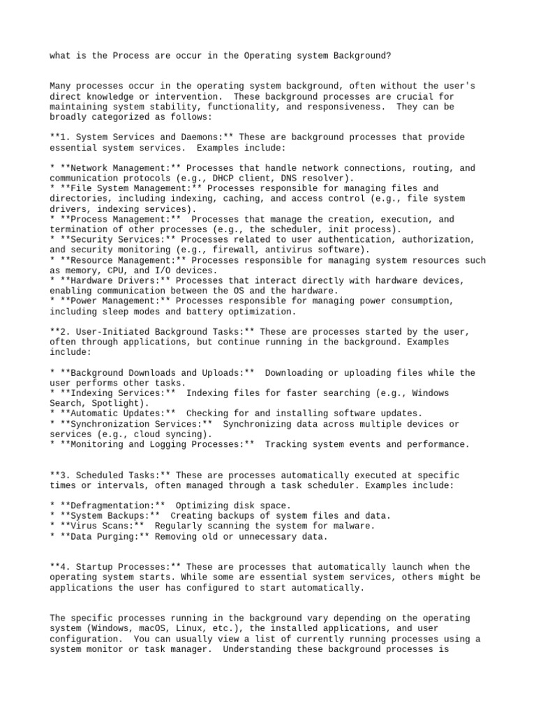 What Is The Process Are Occur in TH | PDF | Process (Computing ...
