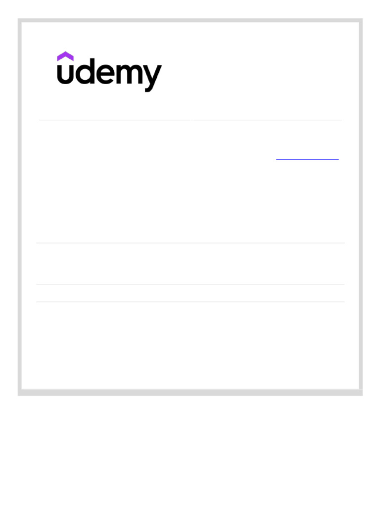 Udemy Tax Invoice for Training Course | PDF