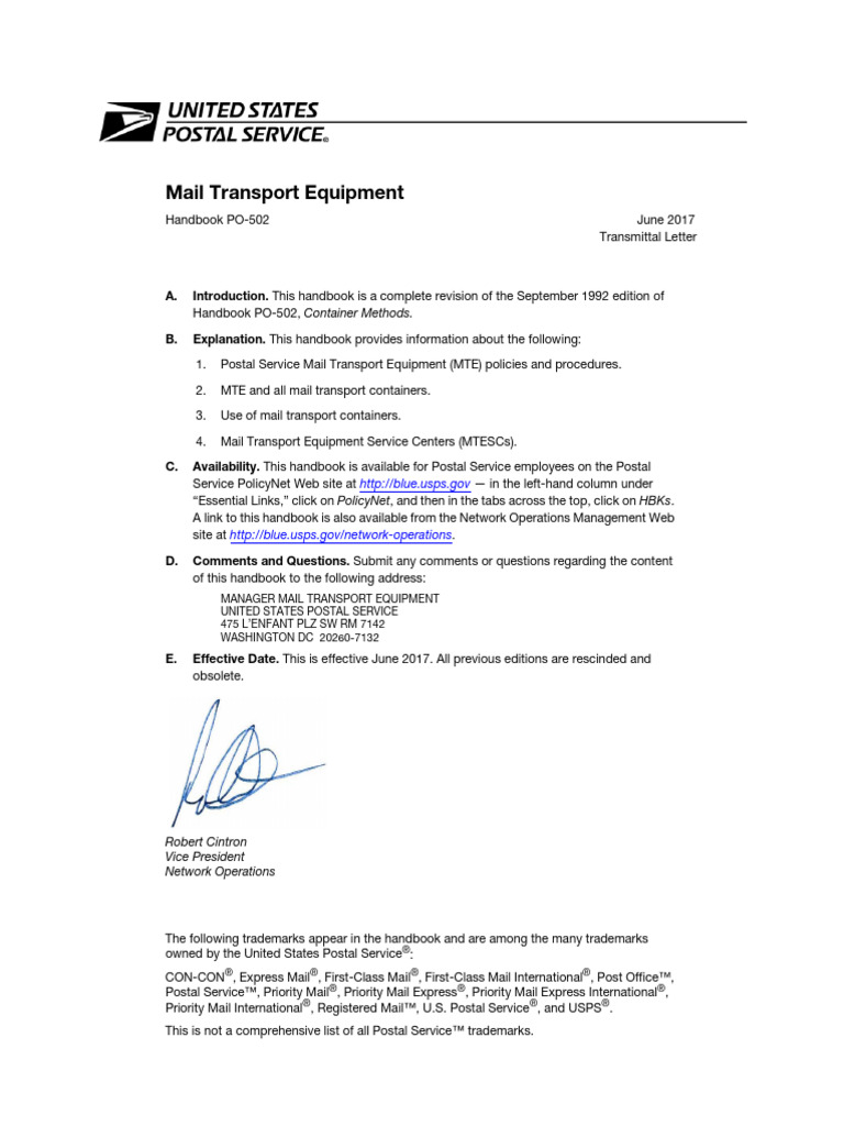 Po502 0 | PDF | United States Postal Service | Mail