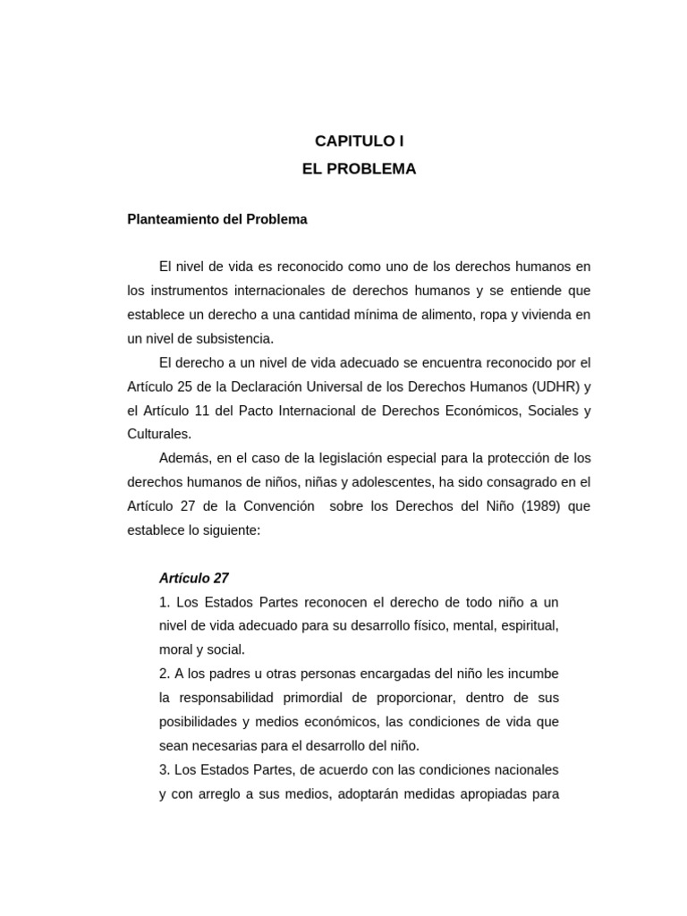 Impacto de la Pobreza en la Infancia | PDF | Derechos de los niños ...