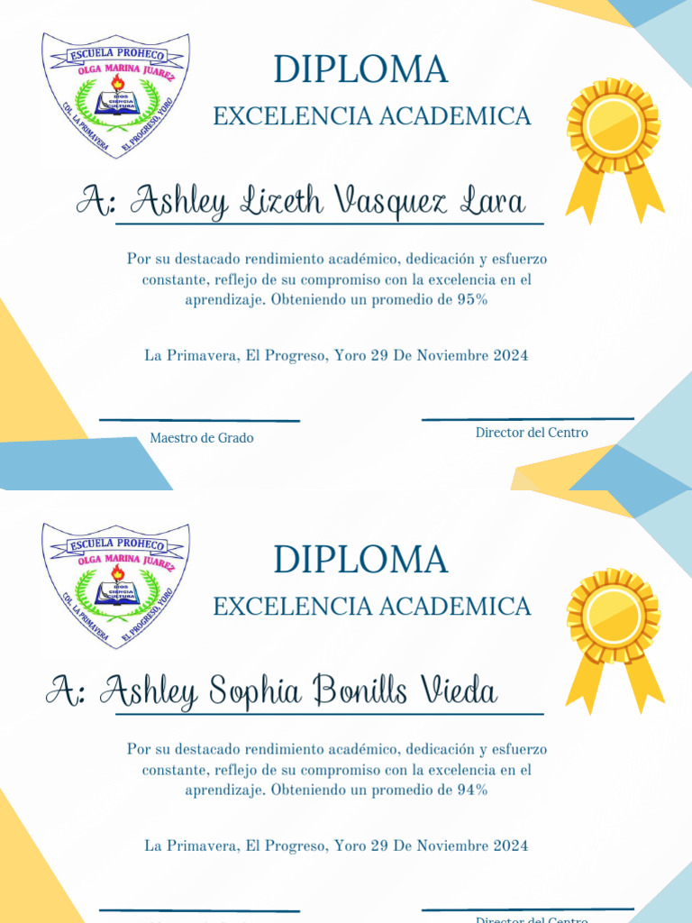 Diploma de Excelencia Académica 2024 | PDF