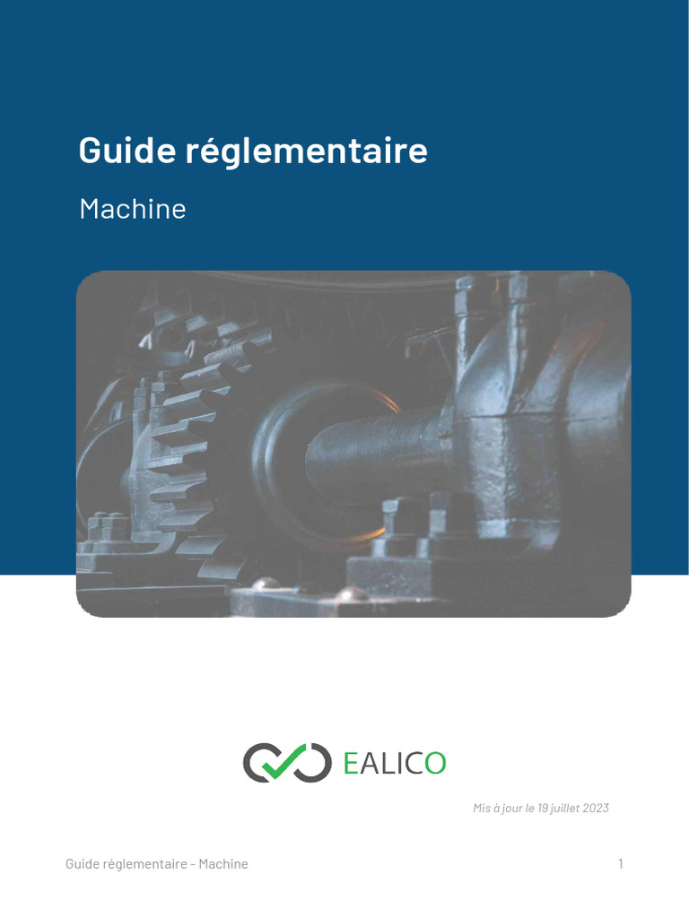 Guide réglementaire sur les machines | PDF | Machine | Papier