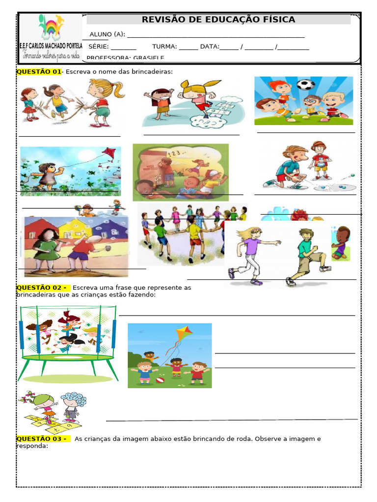 Atividades de Educação Física Infantil | PDF
