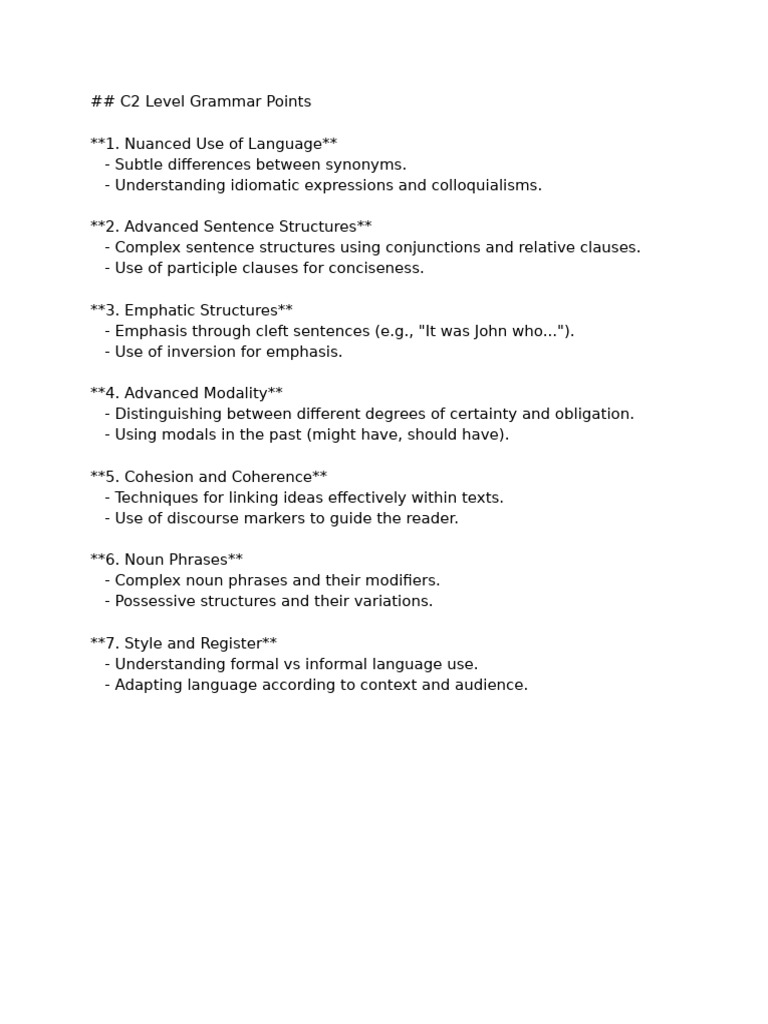 c2 Level in Two Weeks | PDF