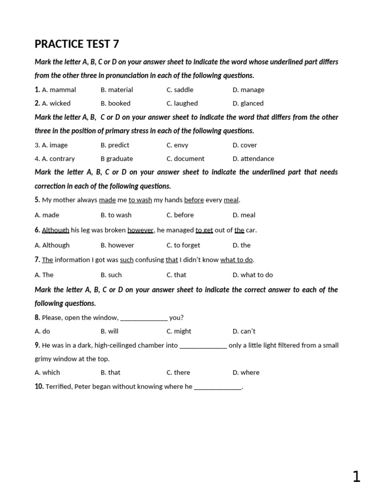 ĐỀ 7 | PDF | Jeans | Energy Development