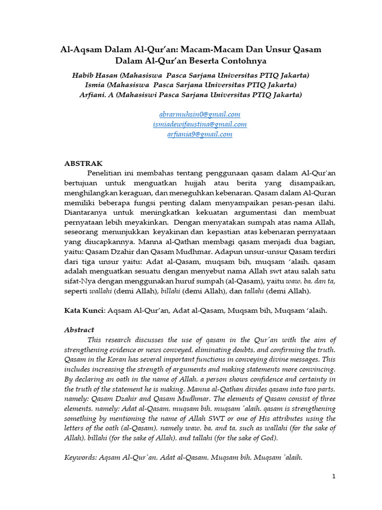 Fungsi Qasam dalam Al-Qur'an | PDF