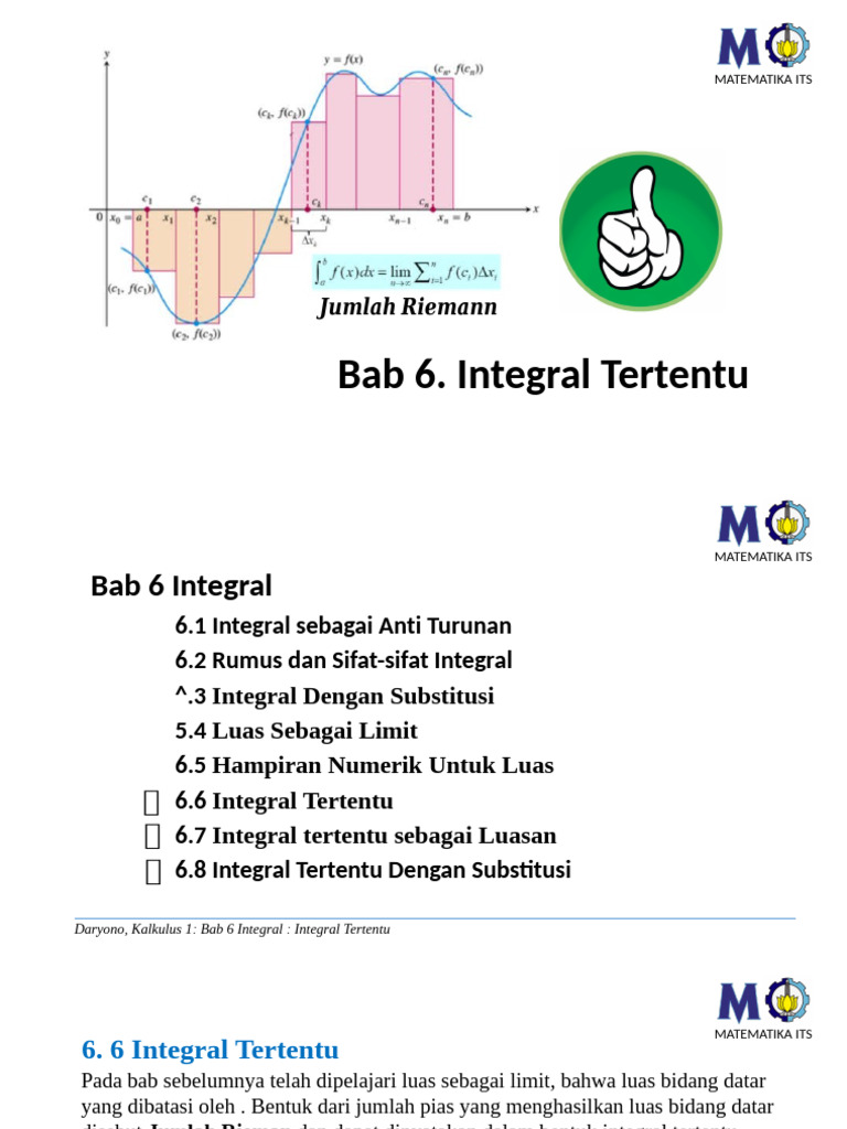 Integral Tertentu: Konsep dan Contoh | PDF