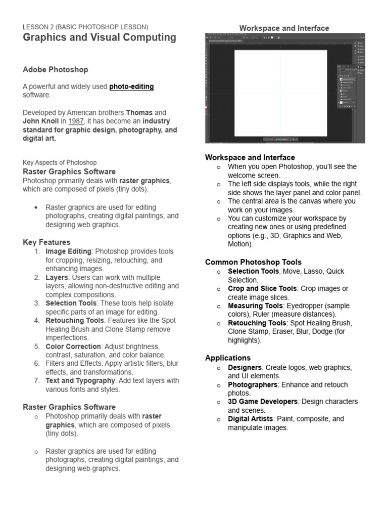 LESSON 2 | PDF | Adobe Photoshop | Image Editing
