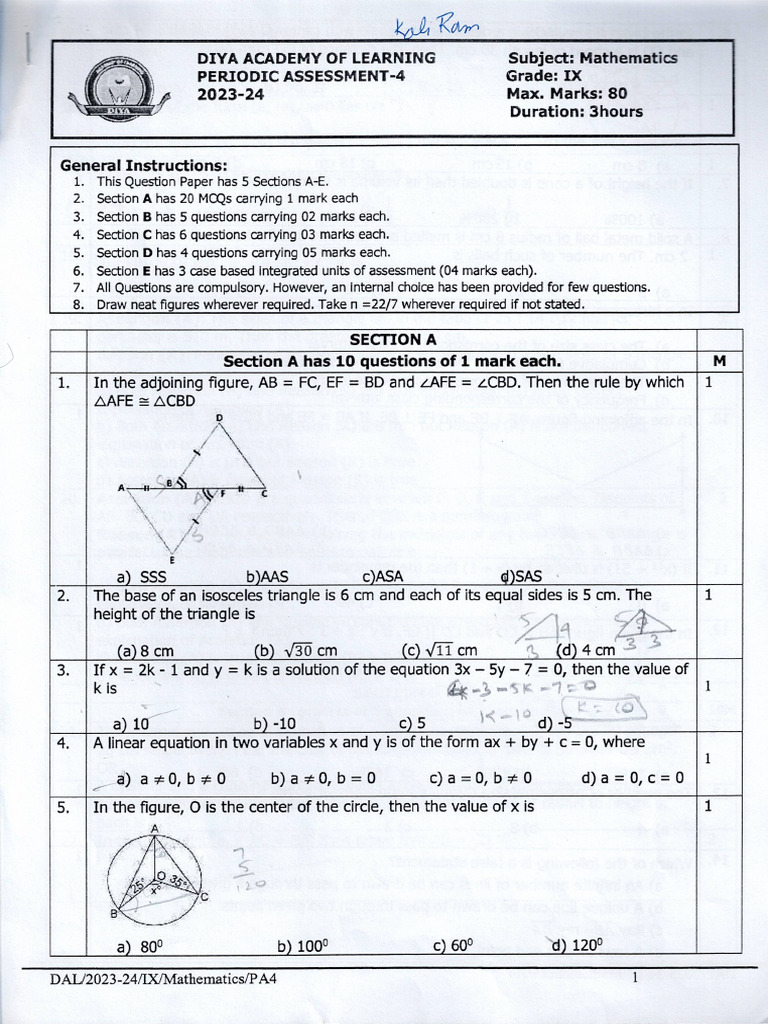 ! Maths PA-IV | PDF