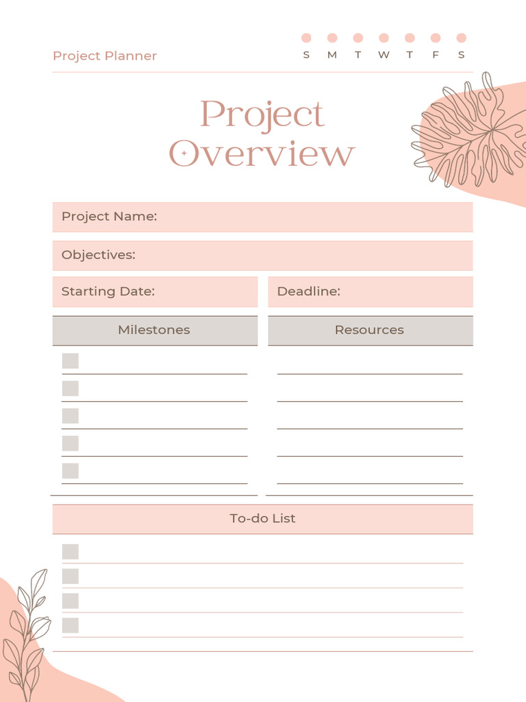 Project Planner and Task Tracker Template | PDF