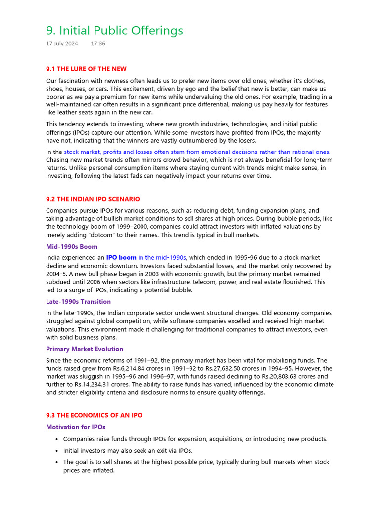 Initial Public Offerings | PDF | Initial Public Offering | Investing