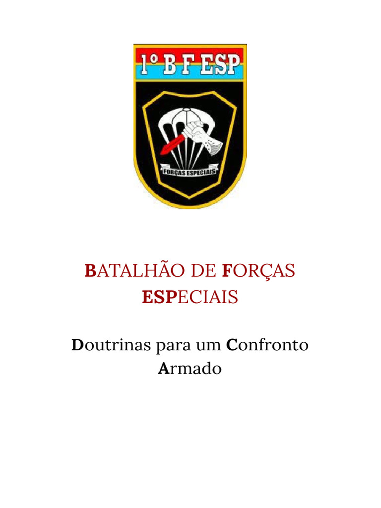 Doutrinas do Batalhão de Forças Especiais | PDF | Ciência militar ...