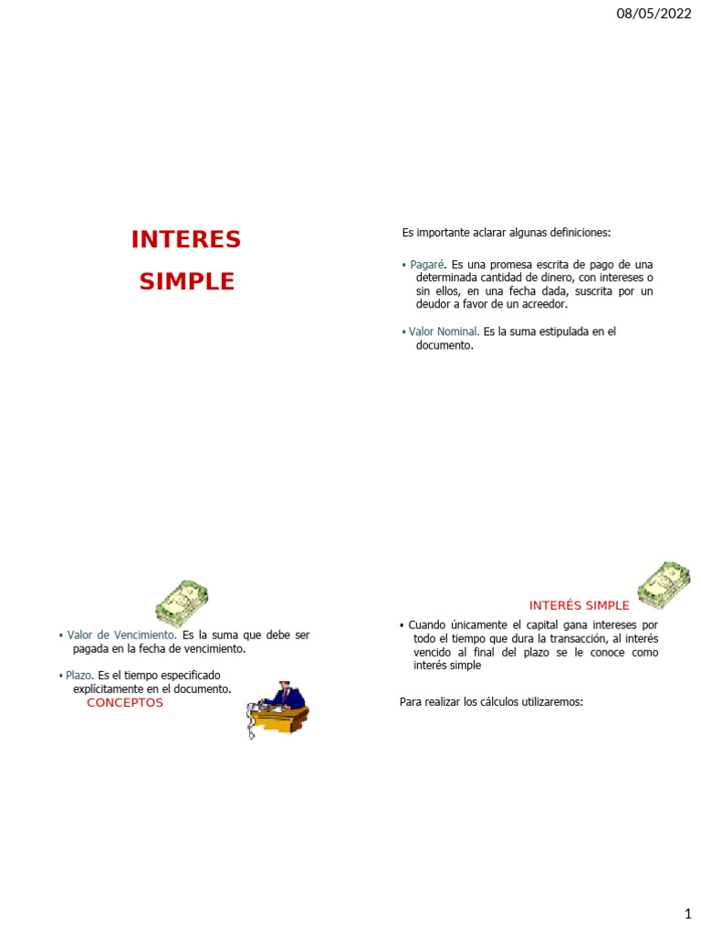 Interes Simple | PDF | Interés | Tasas de interés