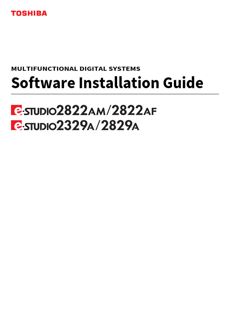 Toshiba 2829A Software Installation Guide ENG | PDF | Installation ...