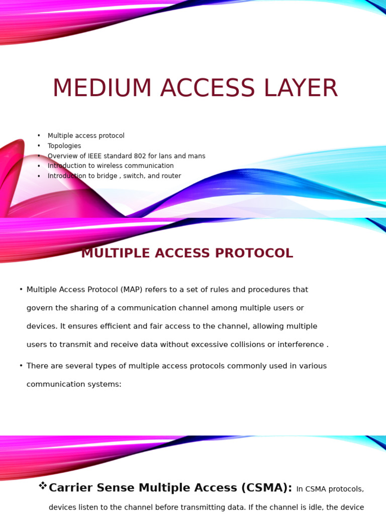 Medium Access Layer | PDF | Channel Access Method | Computer Network