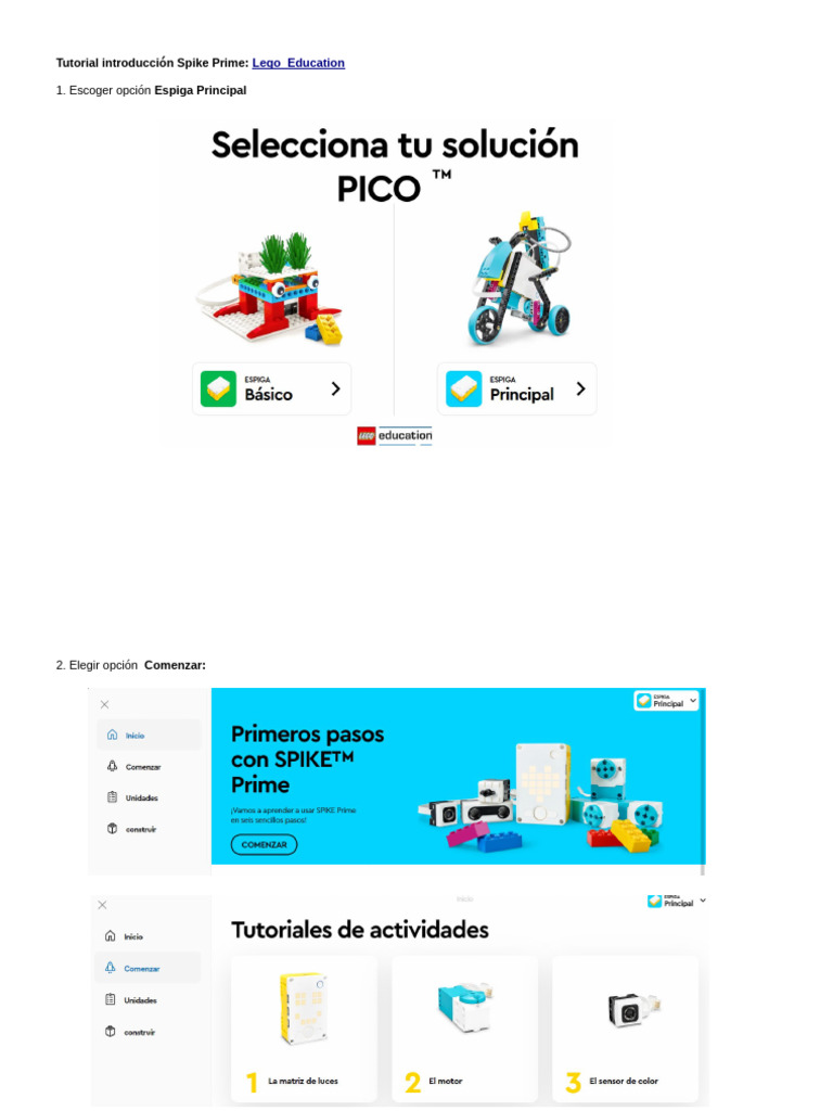 Sesión 2 Lego Tutoriales Componentes | PDF