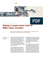 Taking a Longer Look and M&a Value Creation - McKinsey