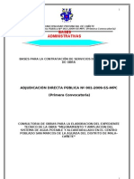 BASES PARA LA CONTRATACIÓN DE SERVICIOS DE CONSULTORÍA DE OBRA - cañete