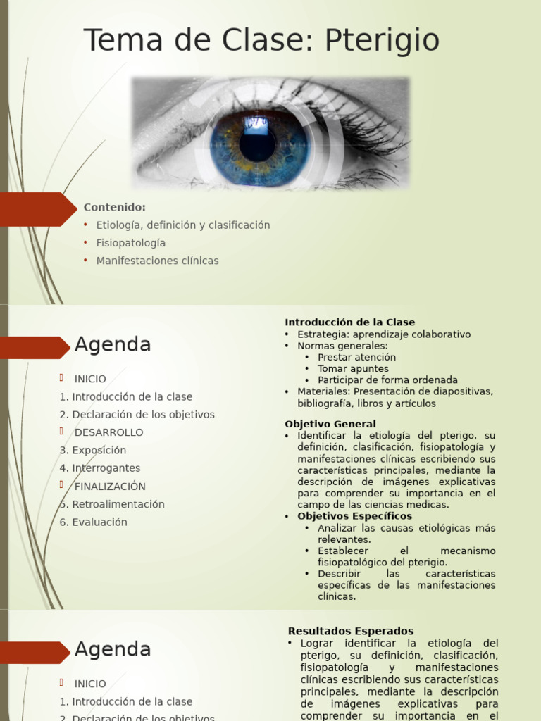 Pterigio: Etiología y Manifestaciones Clínicas | PDF | Inflamación ...