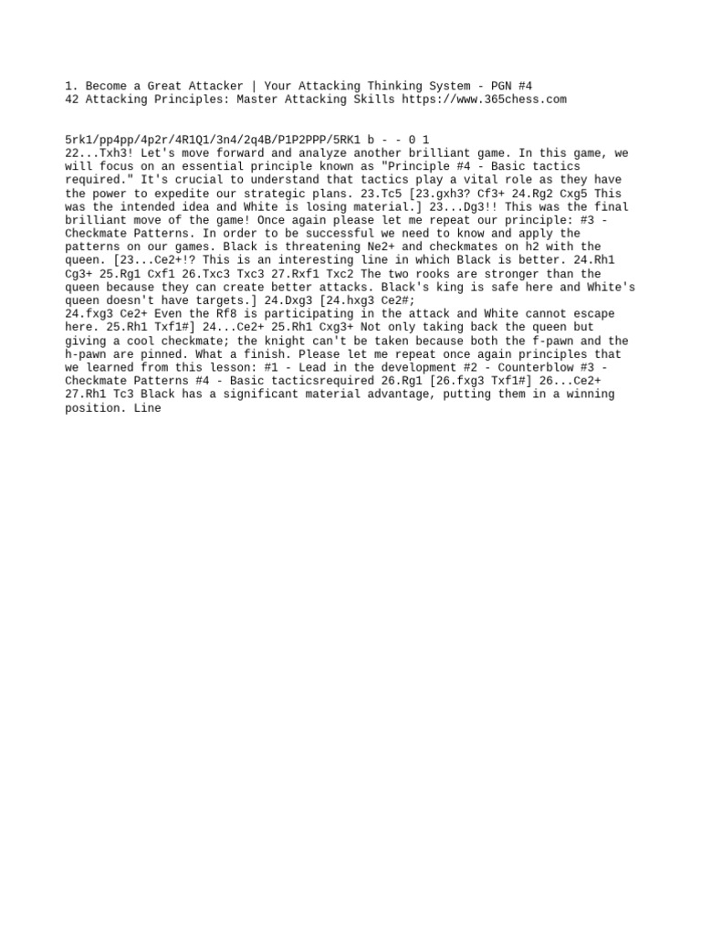 Chess Attacking Principles Guide | PDF