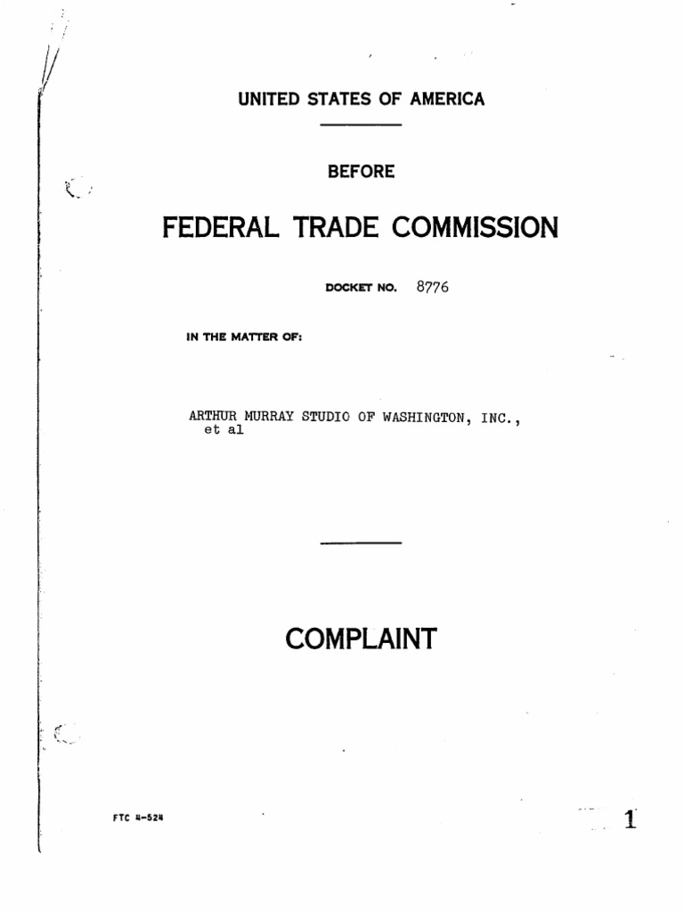 Federal Trade Commission v. Arthur Murray Studios (Key
