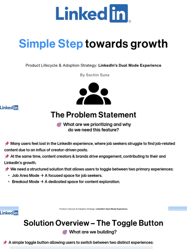 Linkedin Toggle Feature & Adoption | PDF | Linked In | Recruitment