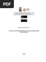 O PAPEL DA REVISÃO TEXTUAL EM TEXTOS REESCRITOS POR CRIANÇAS