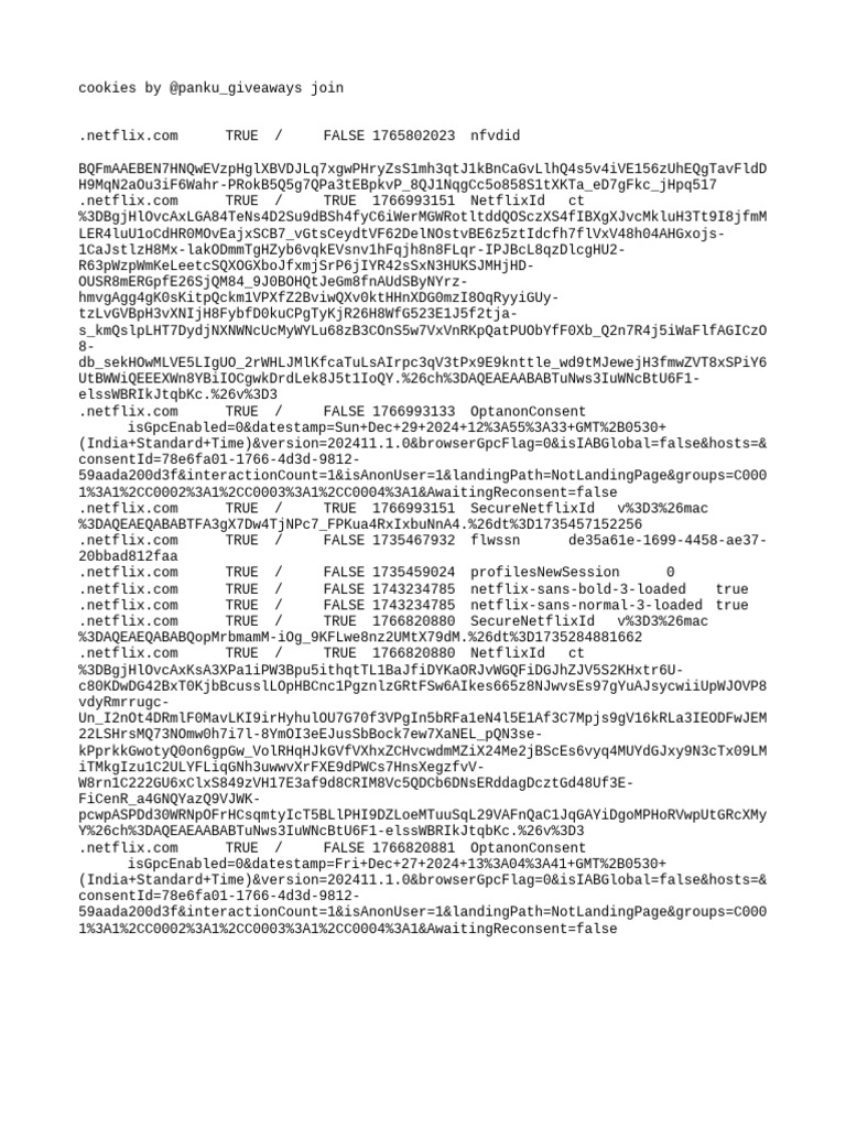 Netflix Cookie Data Overview | PDF