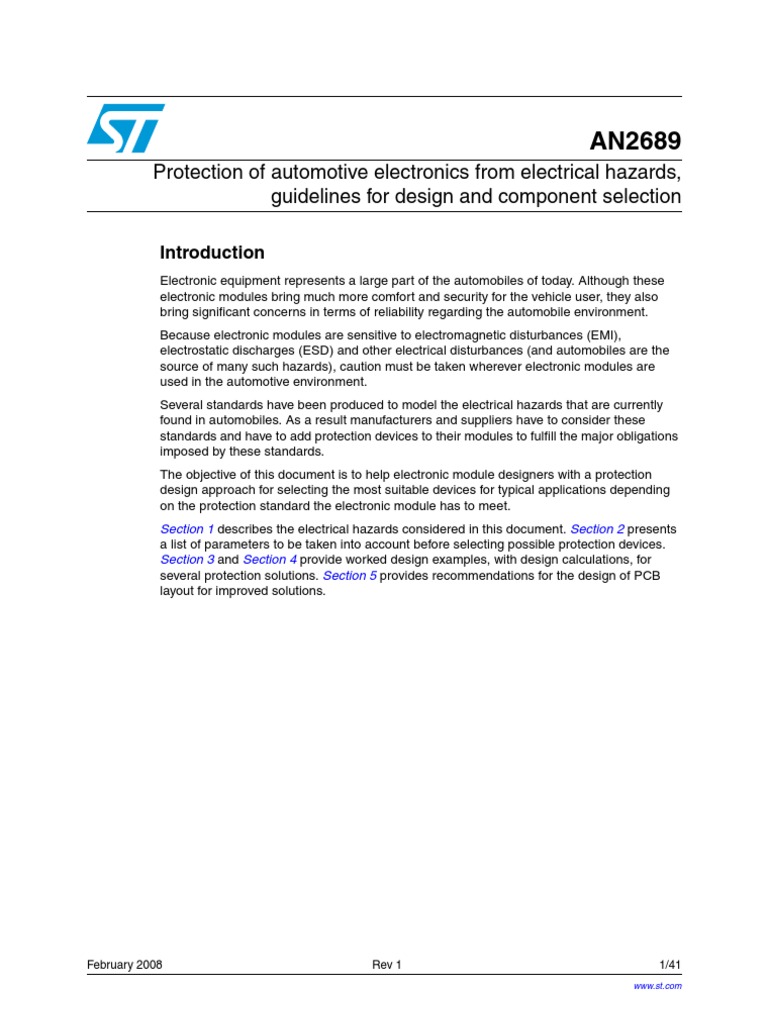 Electrical Hazards in Automotive Environment PDF Electrostatic