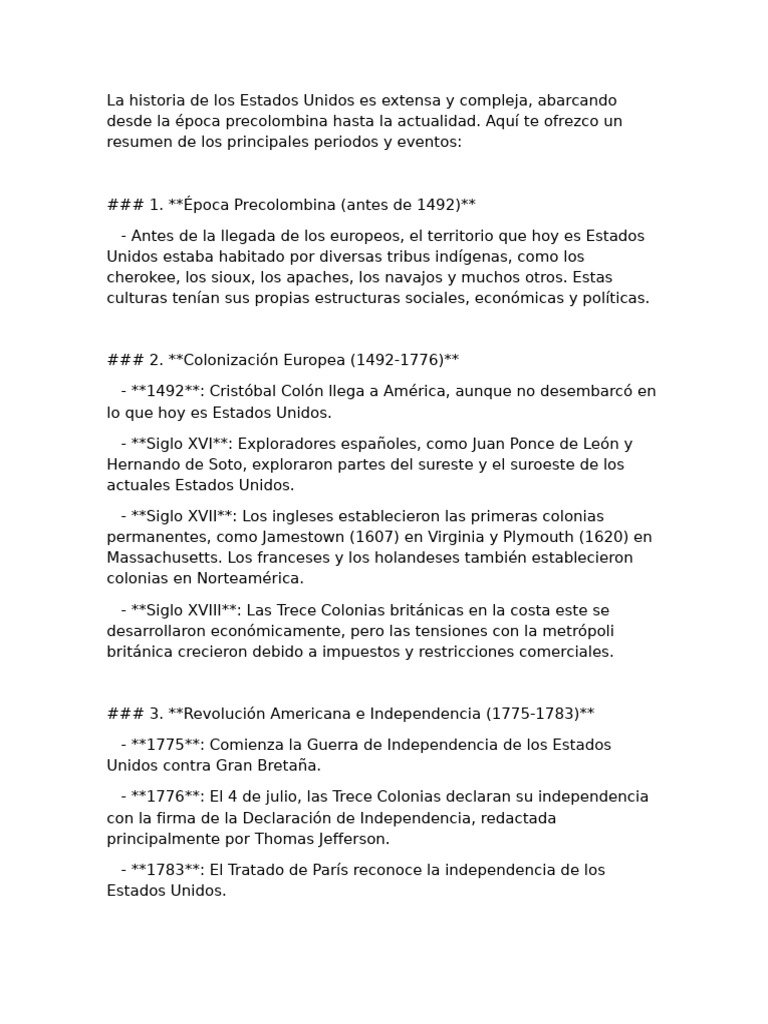 Historia de Estados Unidos | PDF | Los Estados Unidos | Guerra civil ...