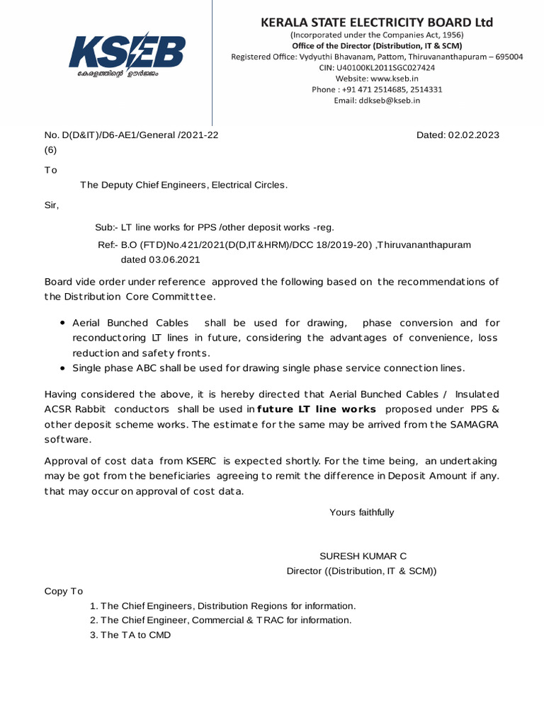 Guidelines for LT Line Works Using ABC | PDF