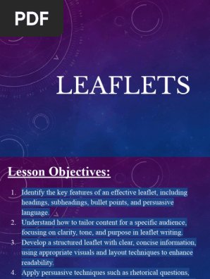 Leaflet Examples Gcse English