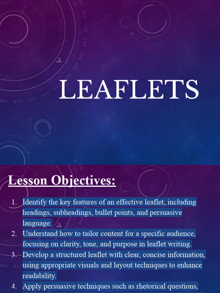 Effective Leaflet Writing Guide | PDF | Recycling | Information