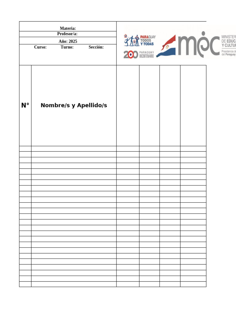 Ejemplo de Registro RSA en Educación | PDF