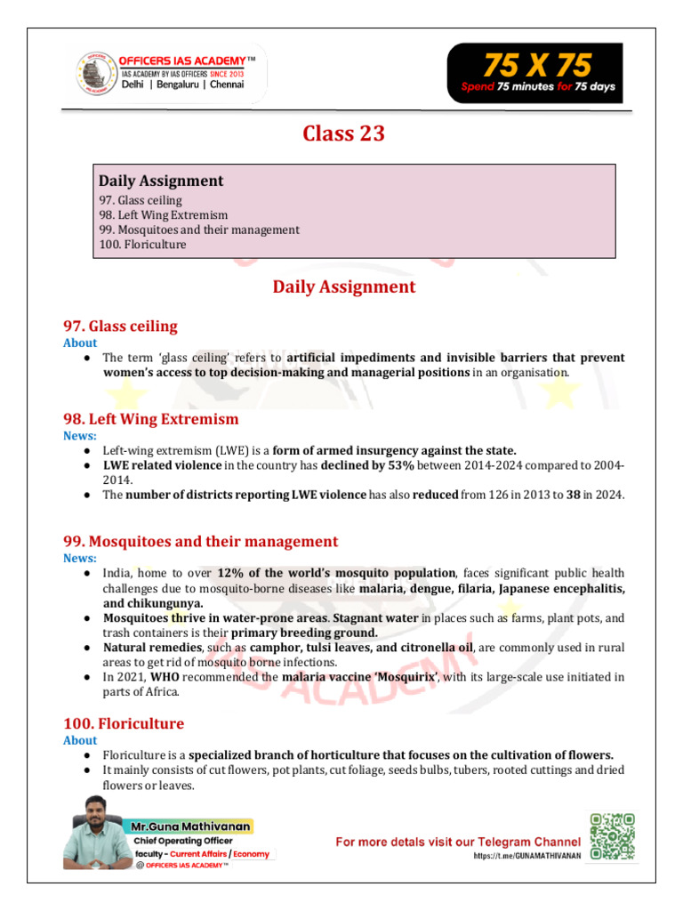 75 X 75 - Class - 25 - Daily Assignment | PDF