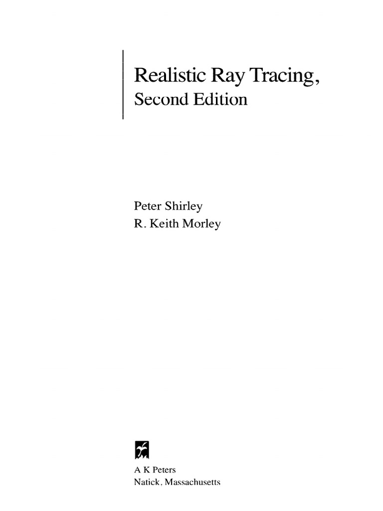 Realistic Ray Tracing | PDF