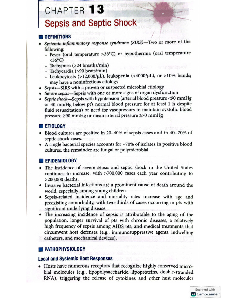 Sepsis 1 | PDF