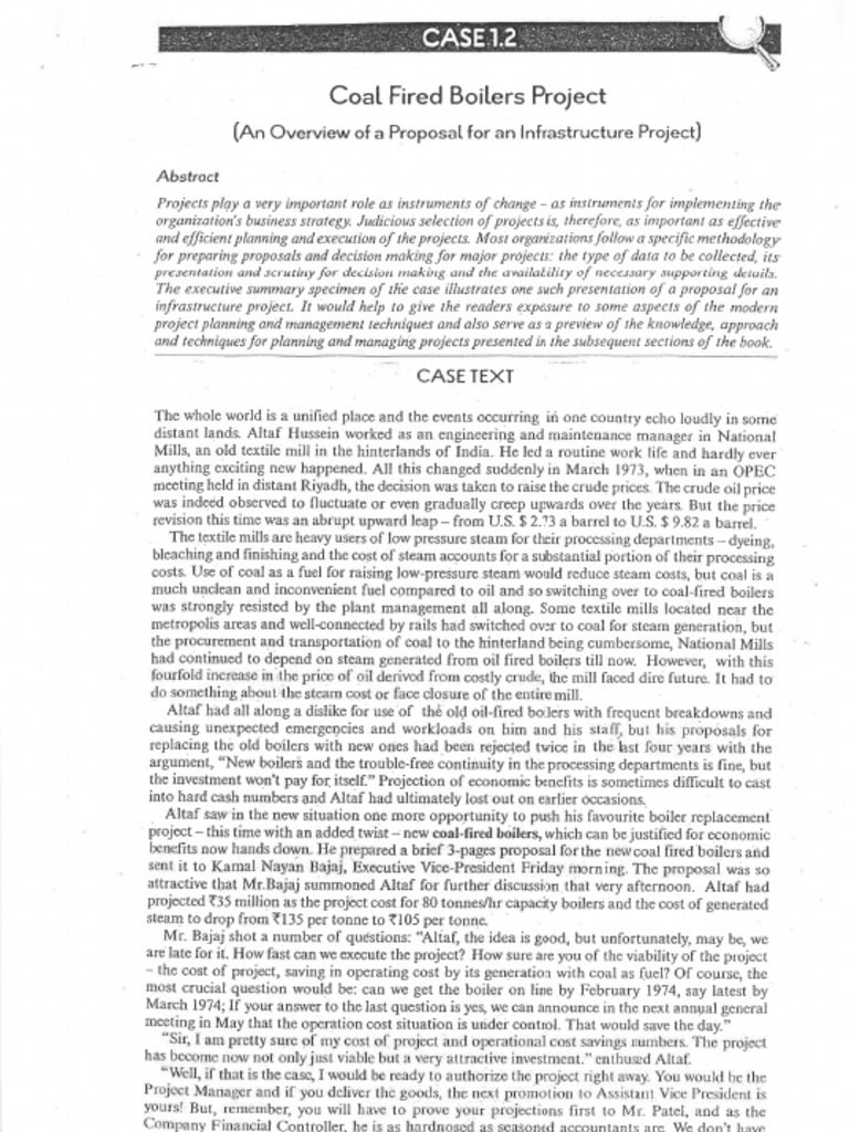 Project Management - Coal Fired Boilers | PDF