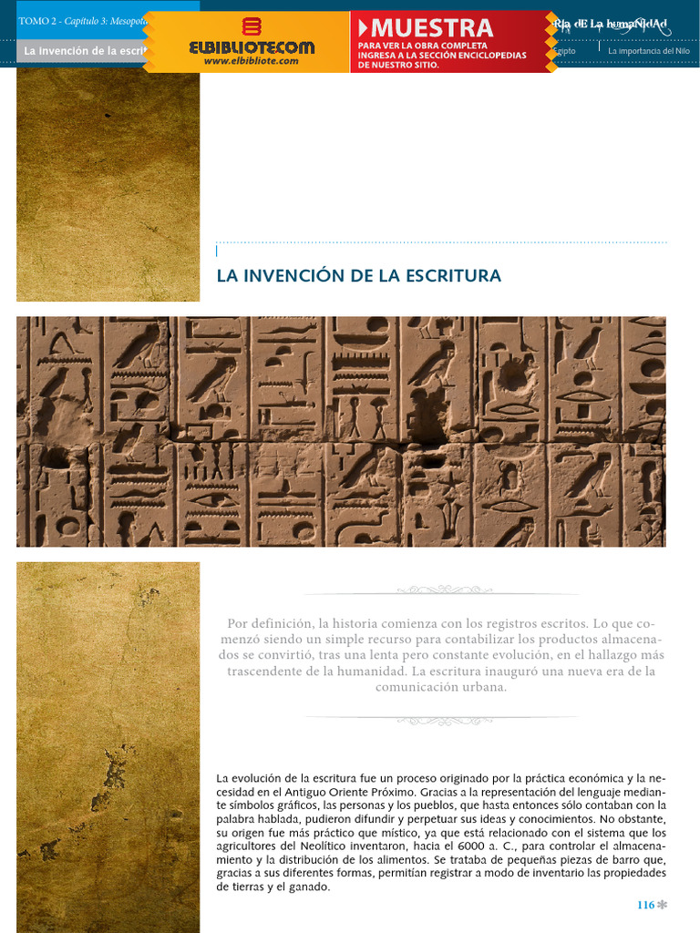 La Escritura en Mesopotamia y Egipto | PDF | Escritura | Sumeria