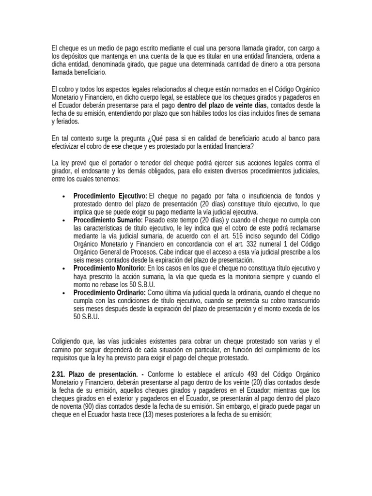 El Cheque | PDF | Cheque | Bancos